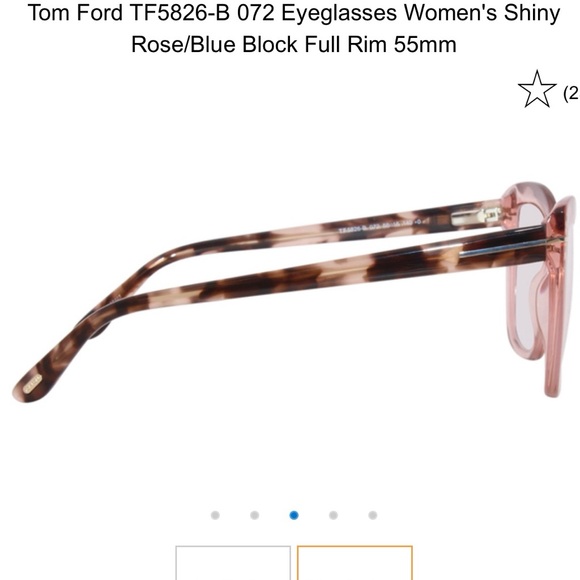 Tom Ford TF5826-B 072 Eyeglasses Women's Shiny
Rose Full Rim 55mm - Picture 3 of 5